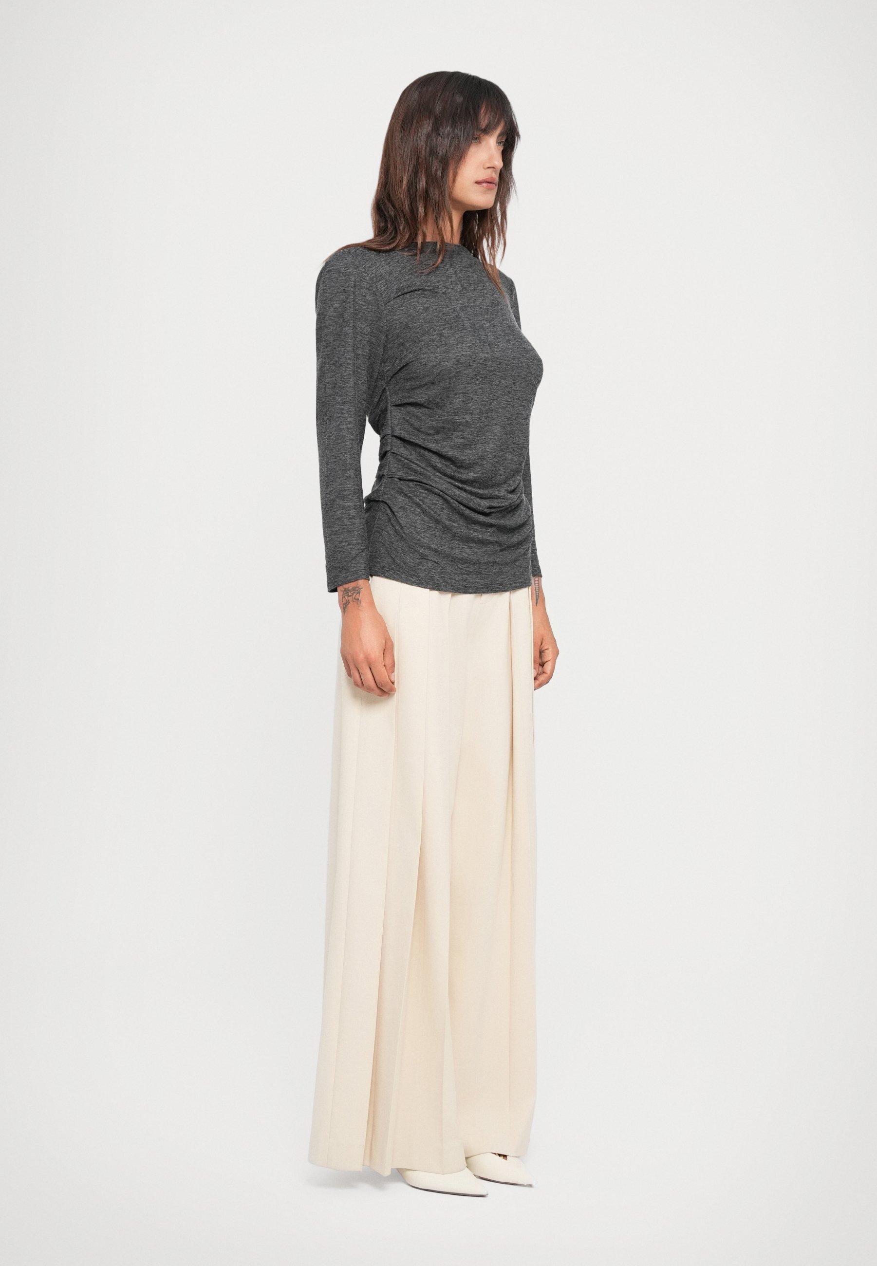 Proenza Schouler White Label BLYTHE - Top met lange mouwen - antraciet melange