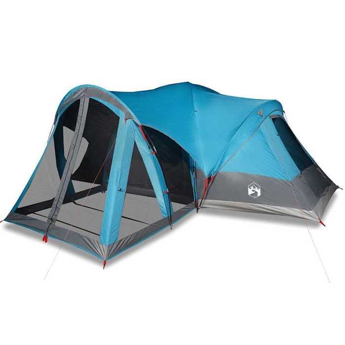 Tienda de campaña familiar tipi impermeable azul para 8 personas vidaXL, tienda de campaña, refugio de camping, refugio de jardín, tienda de campaña, refugio 94738