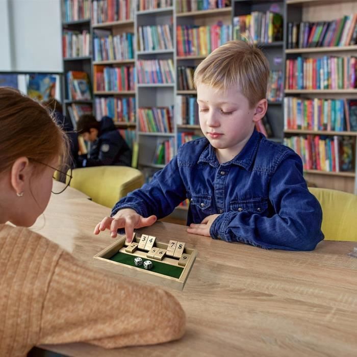 Jeu de société - Shut The Box - Classique - Bois - Jeu de dés - 2 joueurs ou plus