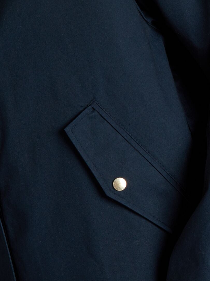 Korte waterdichte parka - blauw