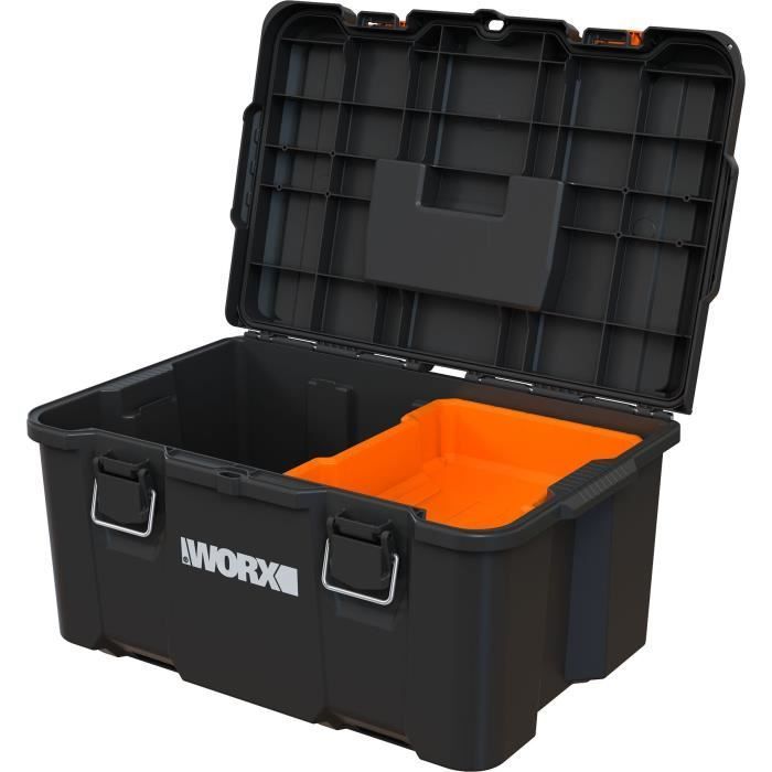 Toolbox - WORX BY KETER - STACK N ROLL - 48 x 33 x 26 cm - Black