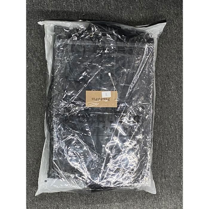 Chaqueta acolchada para hombre, chaqueta acolchada con capucha desmontable, chaqueta acolchada de invierno impermeable y brillante para hombre (XS-XL) - NEGRO