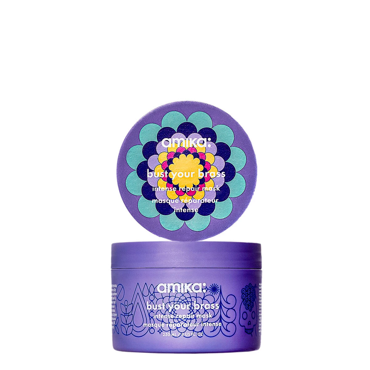 Mască reparatoare intensă Bust Your Brass Cool Blonde 250 ml - Amika