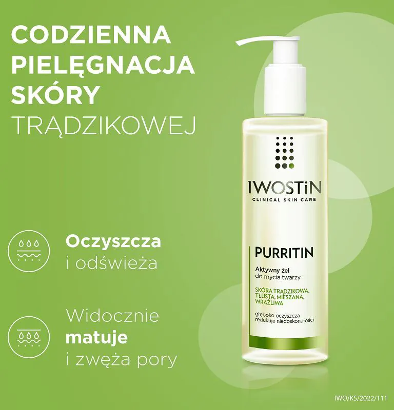 Iwostin Purritin Aktywny żel do mycia twarzy