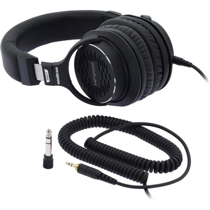 Casque Audio Monitoring - WOODBRASS - HP2000 - Semi-ouvert - Confortable - Câble amovible 3m