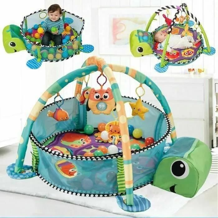 Alfombra de actividades para bebés, tanto para niñas como para niños, alfombra de juegos educativa desde el nacimiento, piscina de bolas.