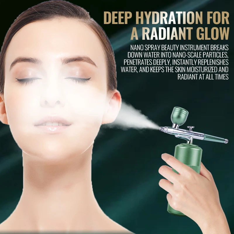 Appareil de soin du visage professionnel à nano-pulvérisation d'oxygène pour une hydratation profonde et l'application du maquillage – Appareil de beauté portable à domicile LESEN