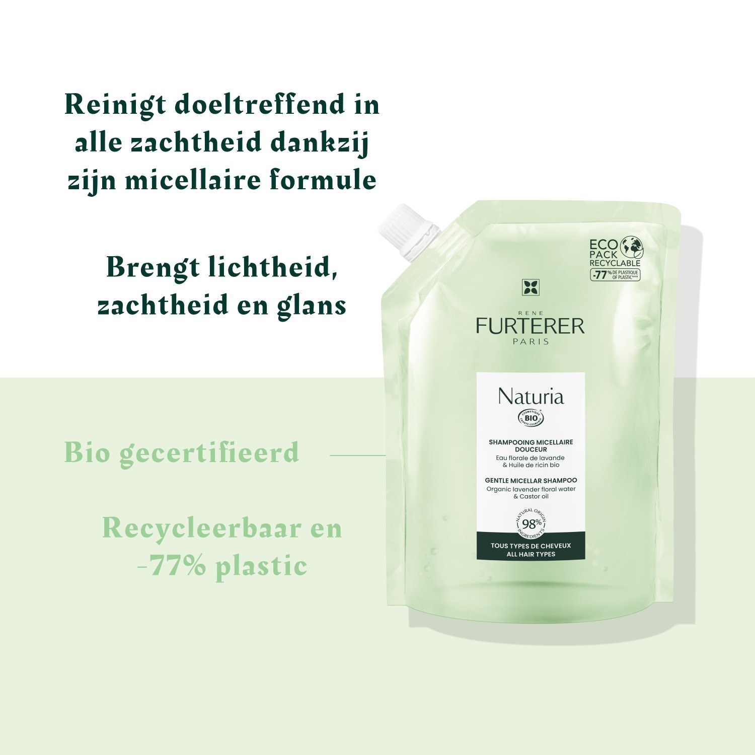 René Furterer Naturia blagi micelarni šampon - 400 ml