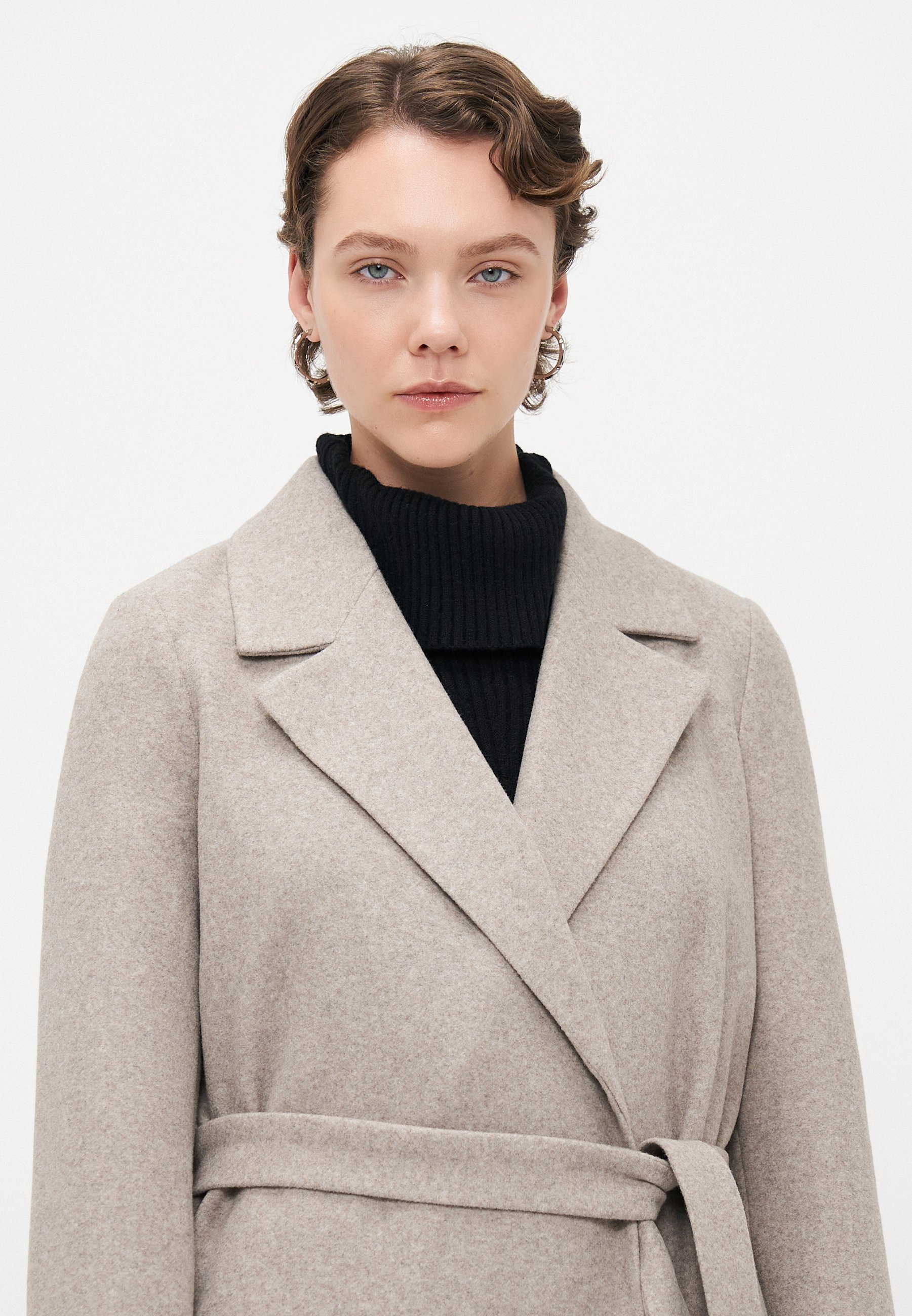 ONLY Tall ONLALVILDA LIFE WRAP COAT - Klassieke jas - eenvoudig taupe melange
