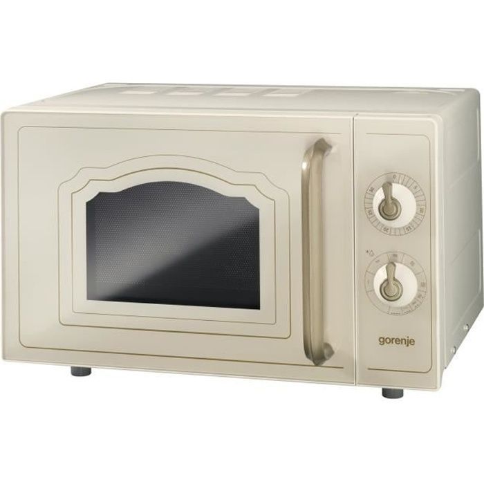 Forno micro-ondas de piso com grill Gorenje MO4250CLI Classic, 20 litros, 700 watts, cor marfim