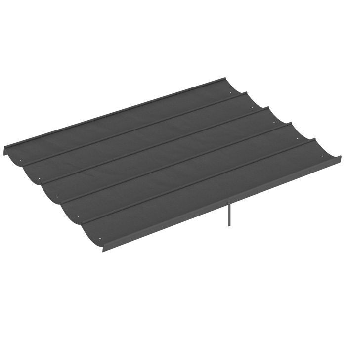 Cobertura para pérgola/gazebo retrátil Outsunny de 4x3m - somente a cobertura - poliéster - cinza escuro