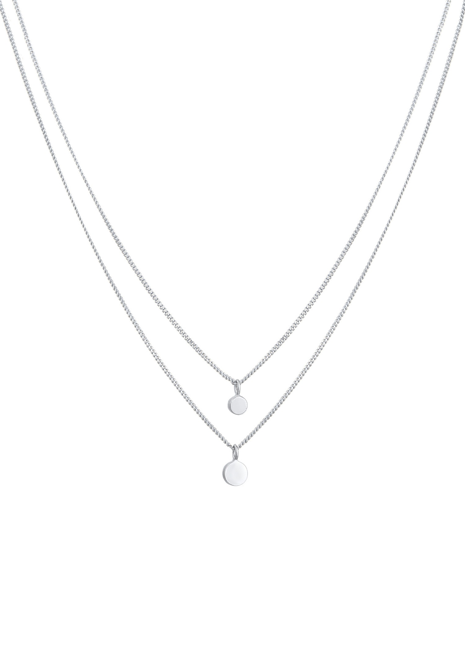 Elli Femmes couches plaquette basique avec cristal en argent sterling 925