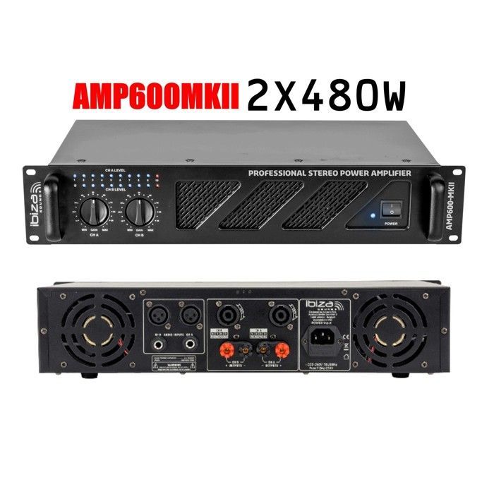 Total Ibiza Sound 2160W PA-järjestelmäpaketti: 2 x 3-tiekaiutinta (2 x 600W) - 2 x 480W tuuletettu vahvistin - Kaapelointi sisältyy - Ihanteellinen juhlatiloihin, klubeille ja häihin
