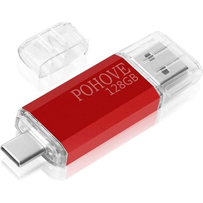 Memoria USB C de 128 GB, mini memoria USB de 128 GB, memoria USB OTG tipo C de 128 GB, resistente al agua, para Huawei, Xiaomi y OnePlus.