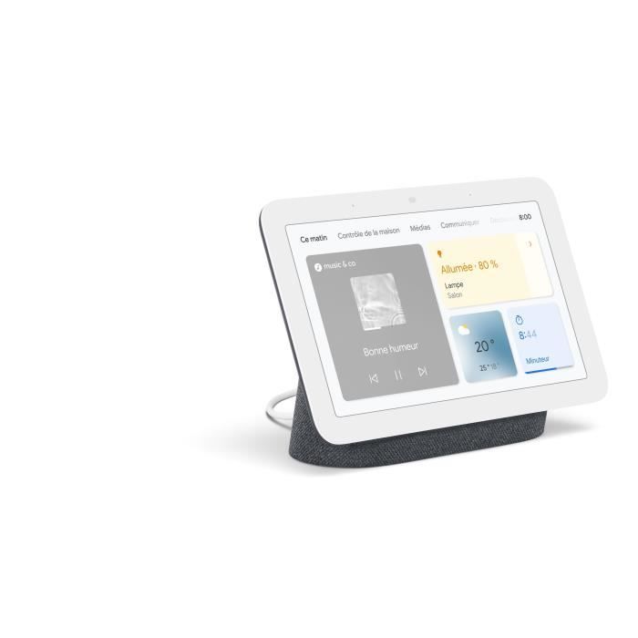 Pantalla inteligente - Google Nest Hub de 2.ª generación - Antracita - Controla cientos de dispositivos conectados