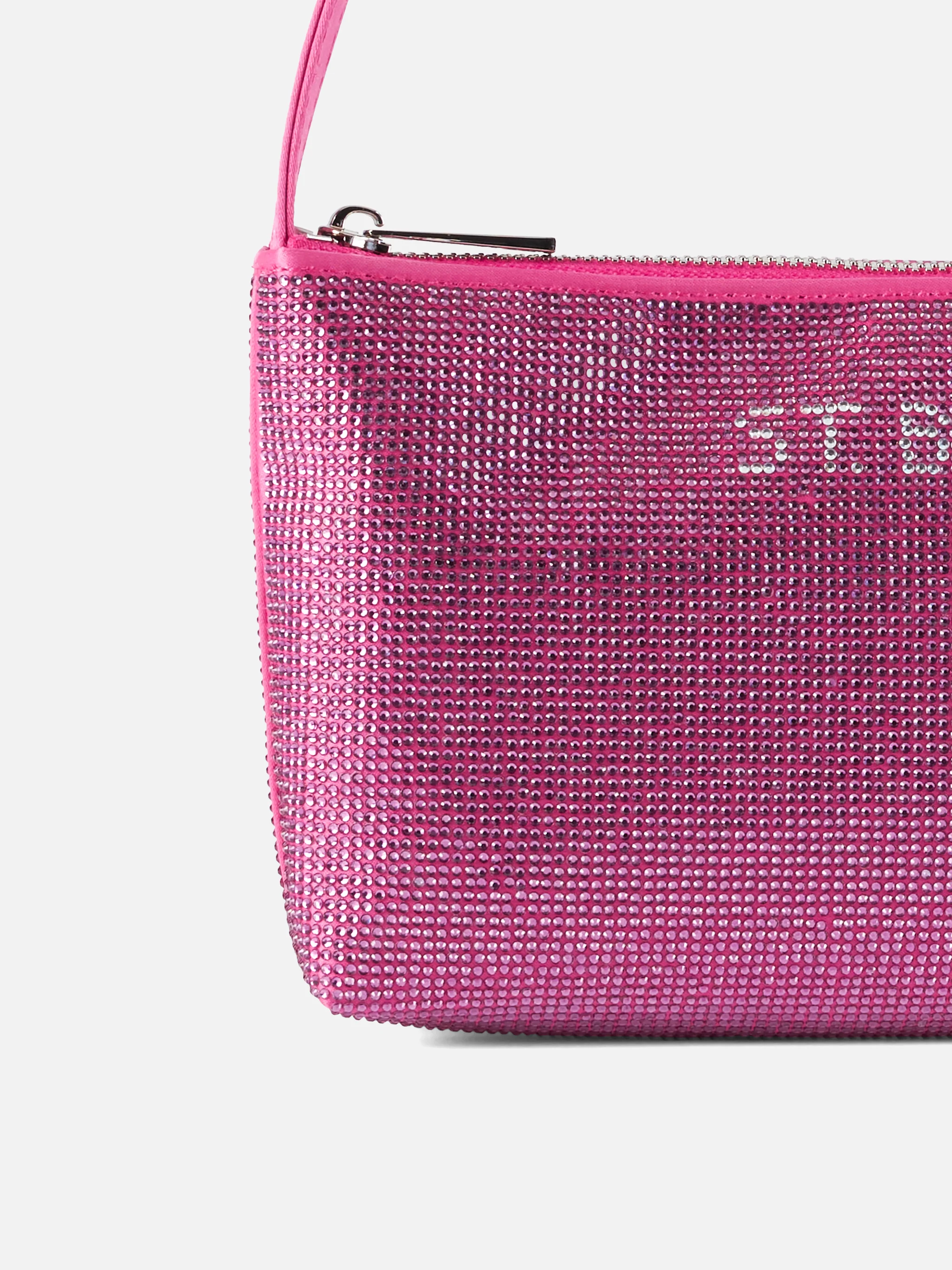 Minitasje met fuchsia strass-steentjes