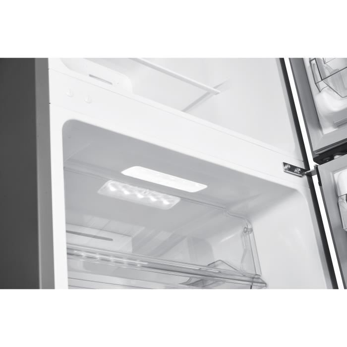 Continental Edison CEF2D334NFS Top Freezer Fridge Freezer - Total No Frost - Energy Class E - Inverter Motor - 334L - W60xH170cm Stainless Steel