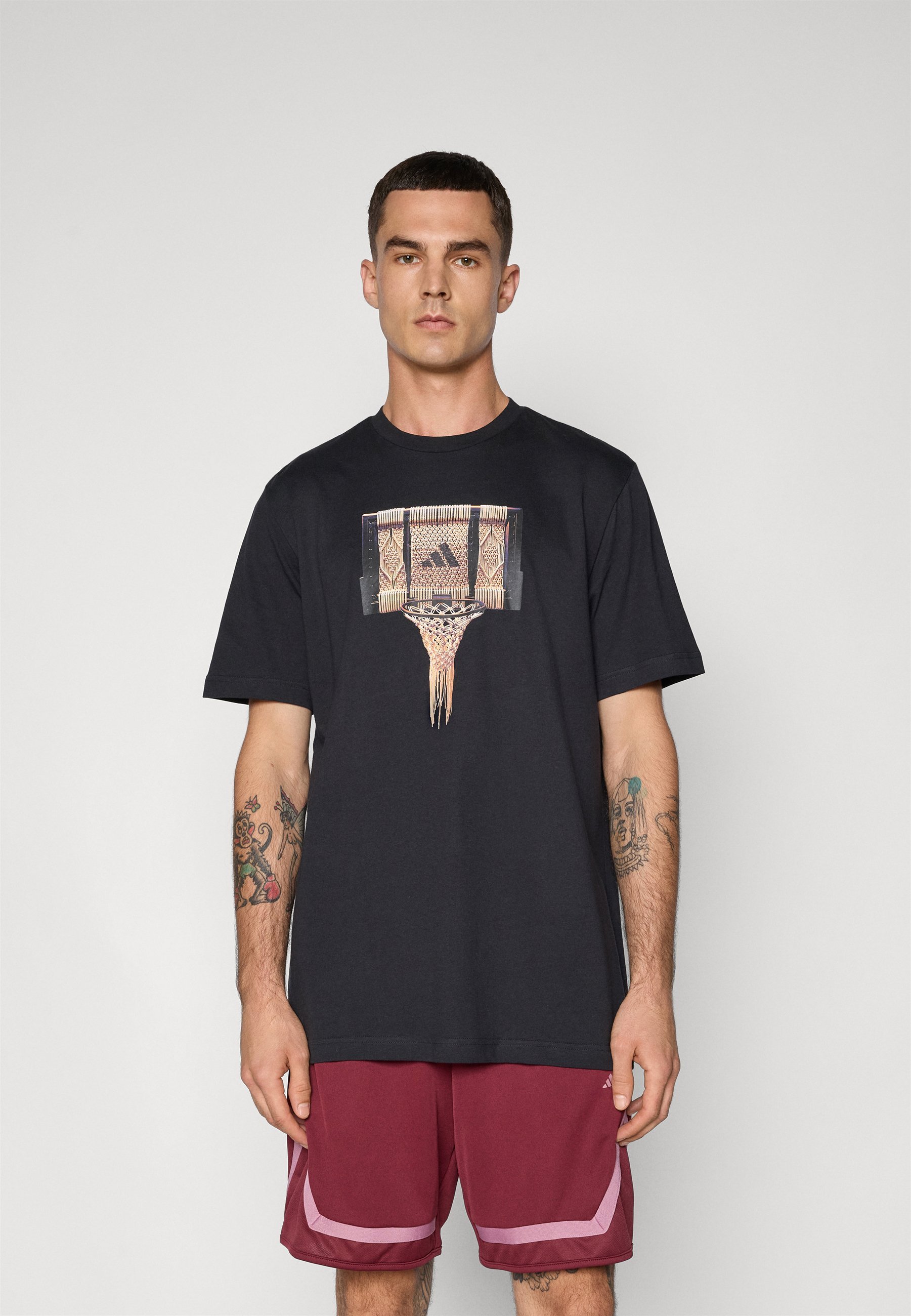 Camiseta adidas Performance SPOTLIGHT - Camiseta estampada - preta