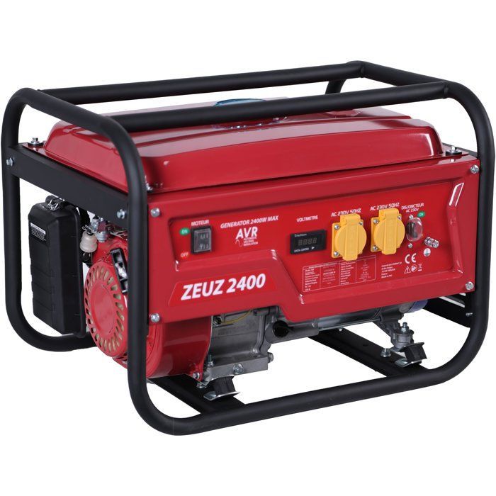 Generatore a benzina - ZEUZ - ZEUZ2400 - 2400 W - AVR - Serbatoio da 15 L - Avviamento manuale