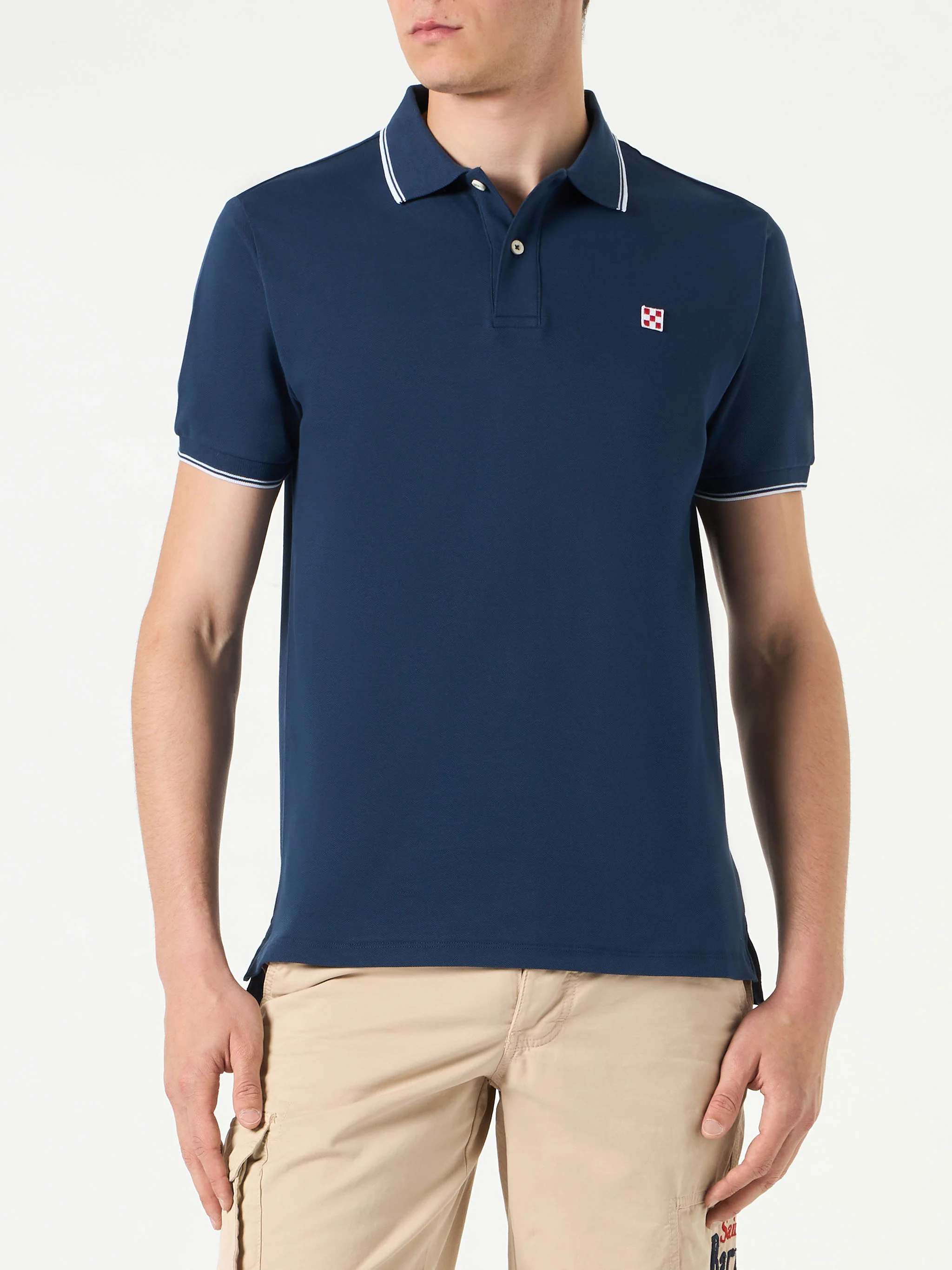 Marineblauwe pickelette met logo St. Barth