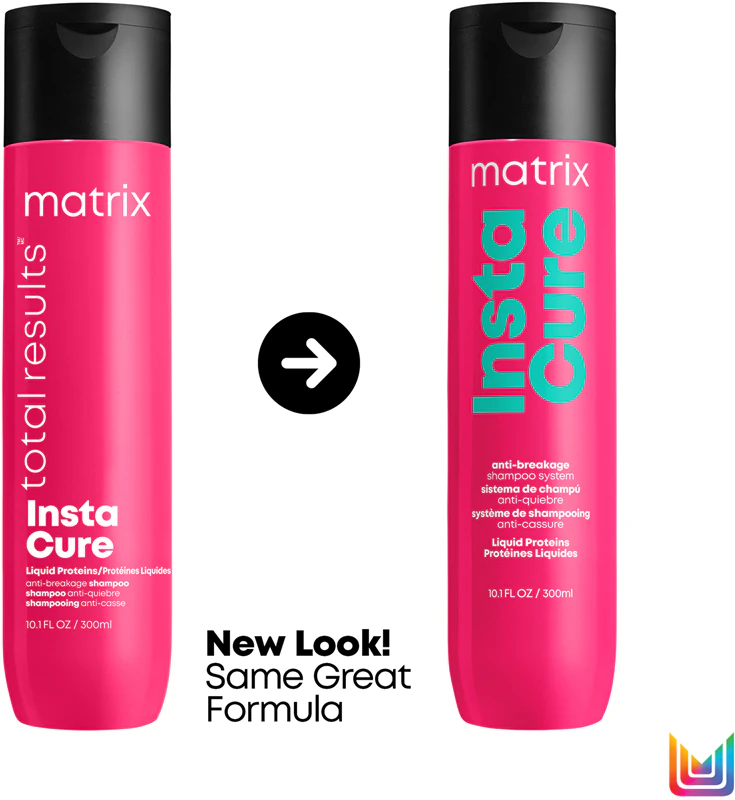 Matrix Instacure Shampoo ist ein Shampoo zum Wiederaufbau des Haares, das Haarbruch vorbeugt.