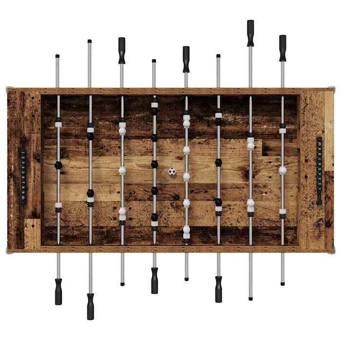 (EN OFERTA) Mesa de futbolín - Mesa de fútbol - 2 piezas Madera antigua 146,5 x 74 x 85 cm @FR4943237