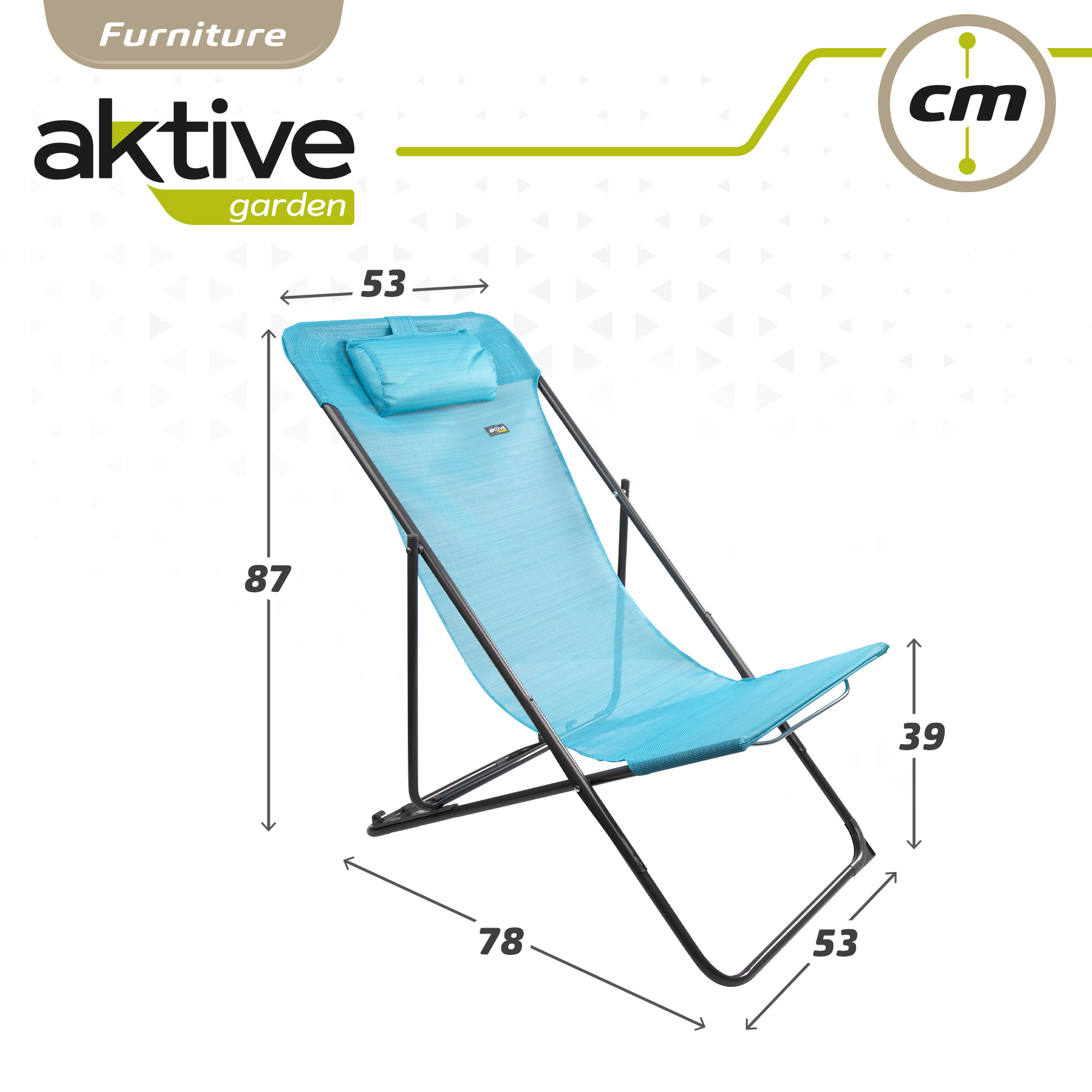 Hamac pliable multipositions Aktive avec coussin