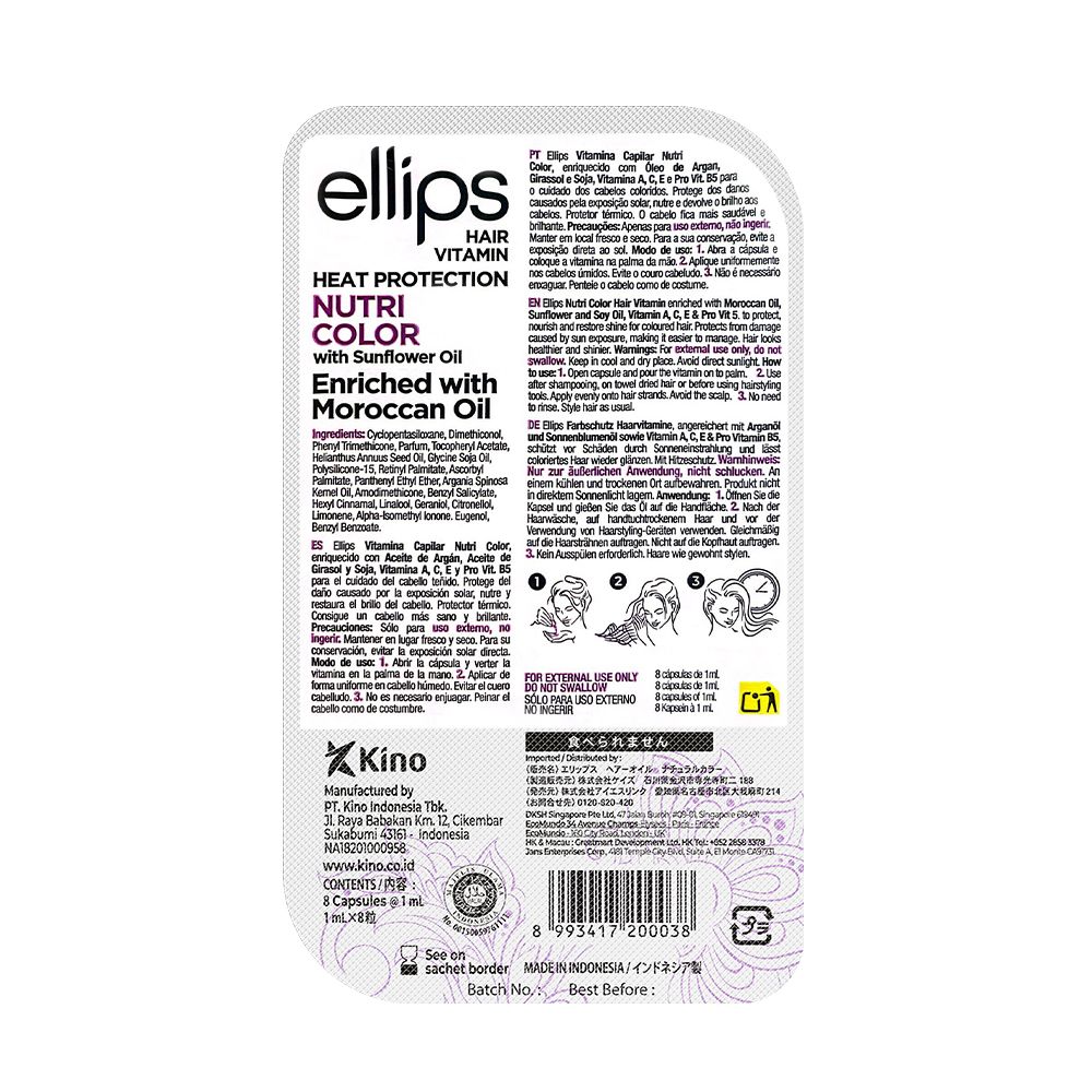„Nutricolor“ arganų aliejaus plaukų vitaminas Plaukų aliejai ir procedūros