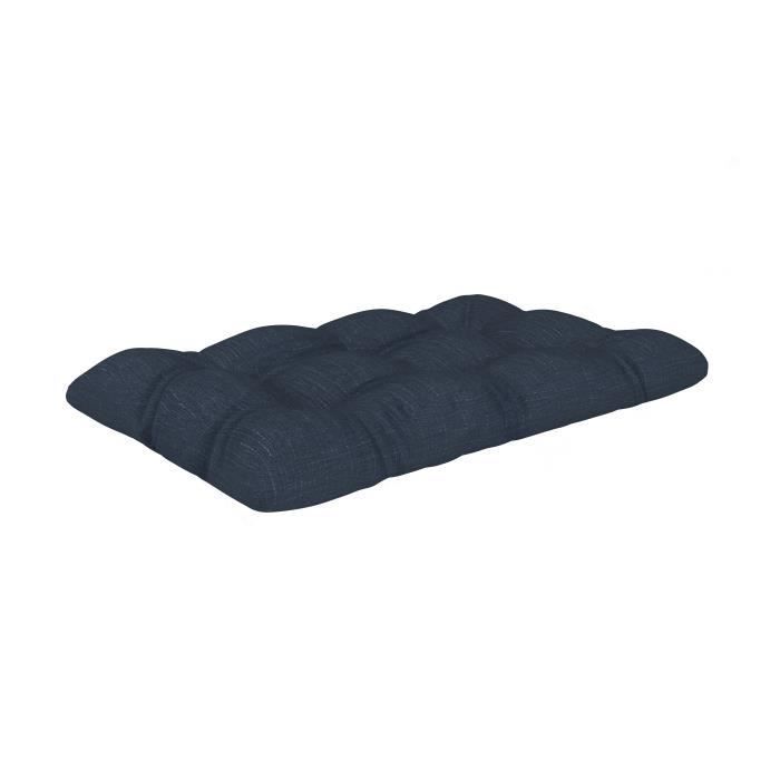 Cojines acolchados de palets - Azul oscuro - Asiento 120x80 - 100% polipropileno - Interior/Exterior - POKAR