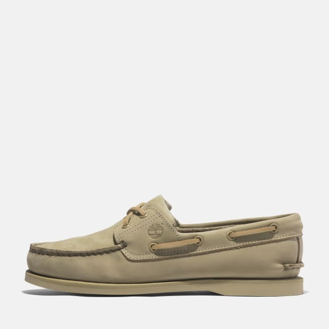 Scarpa da Barca in Pelle Classic da Uomo in                beige chiaro