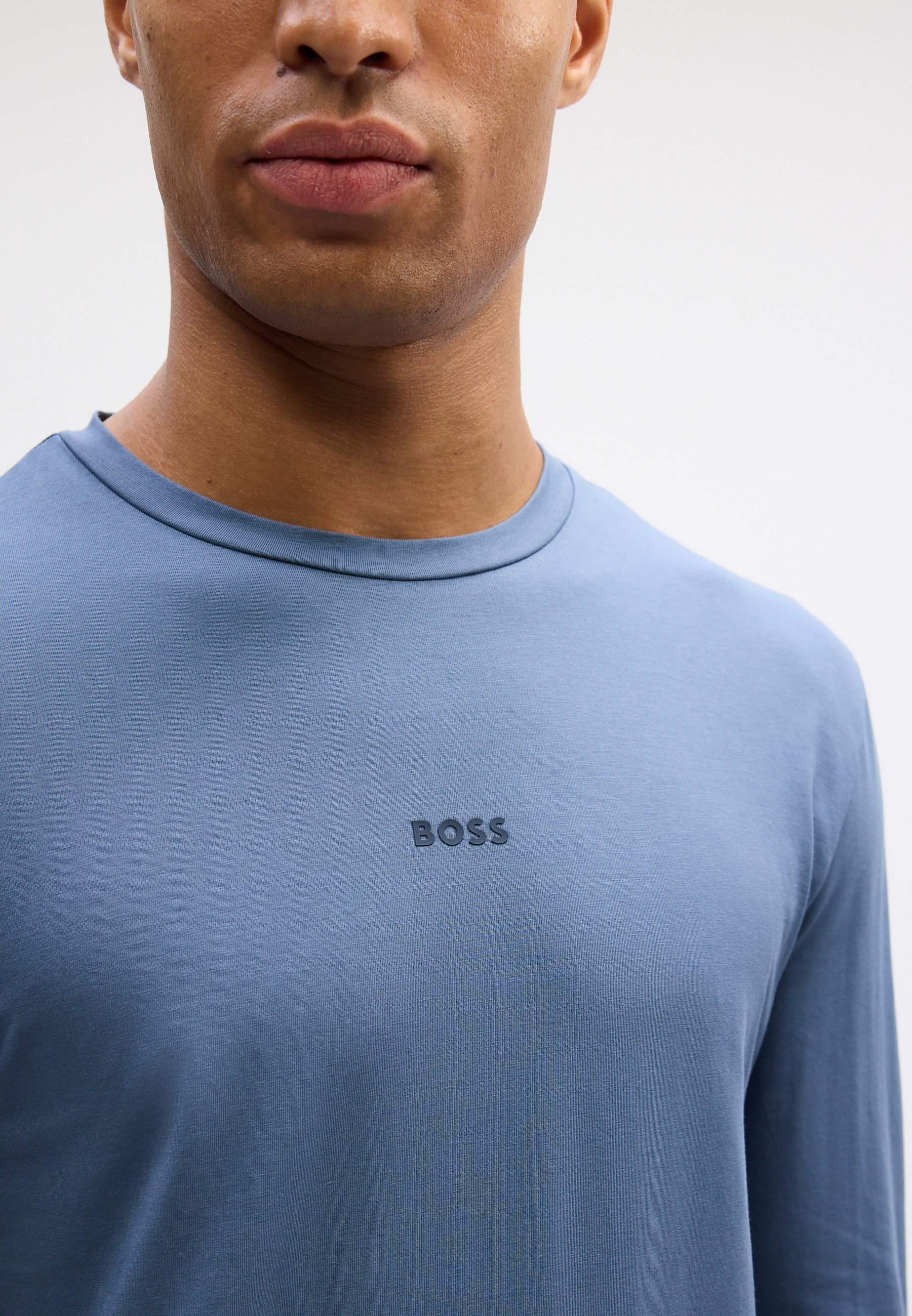 BOSS Top s dlouhým rukávem - blue