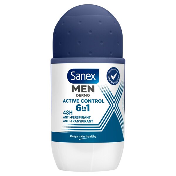 Roller antiperspirant Sanex Men Dermo Active Control 48 de ore<br>50ml - Toate tipurile de ten