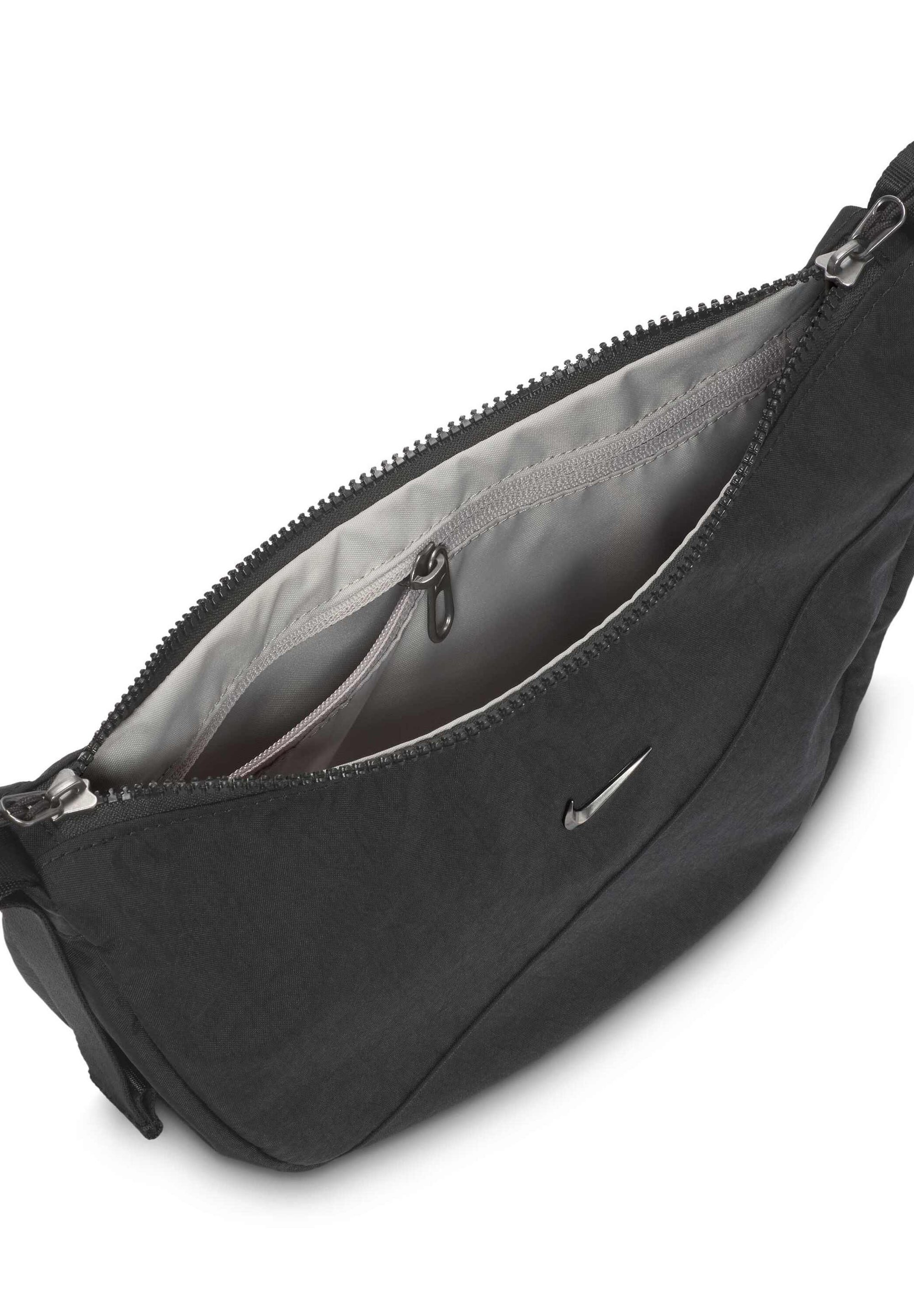 Nike Sportswear AURA CRESCENT - Crossbodytas - zwart/gunmetal