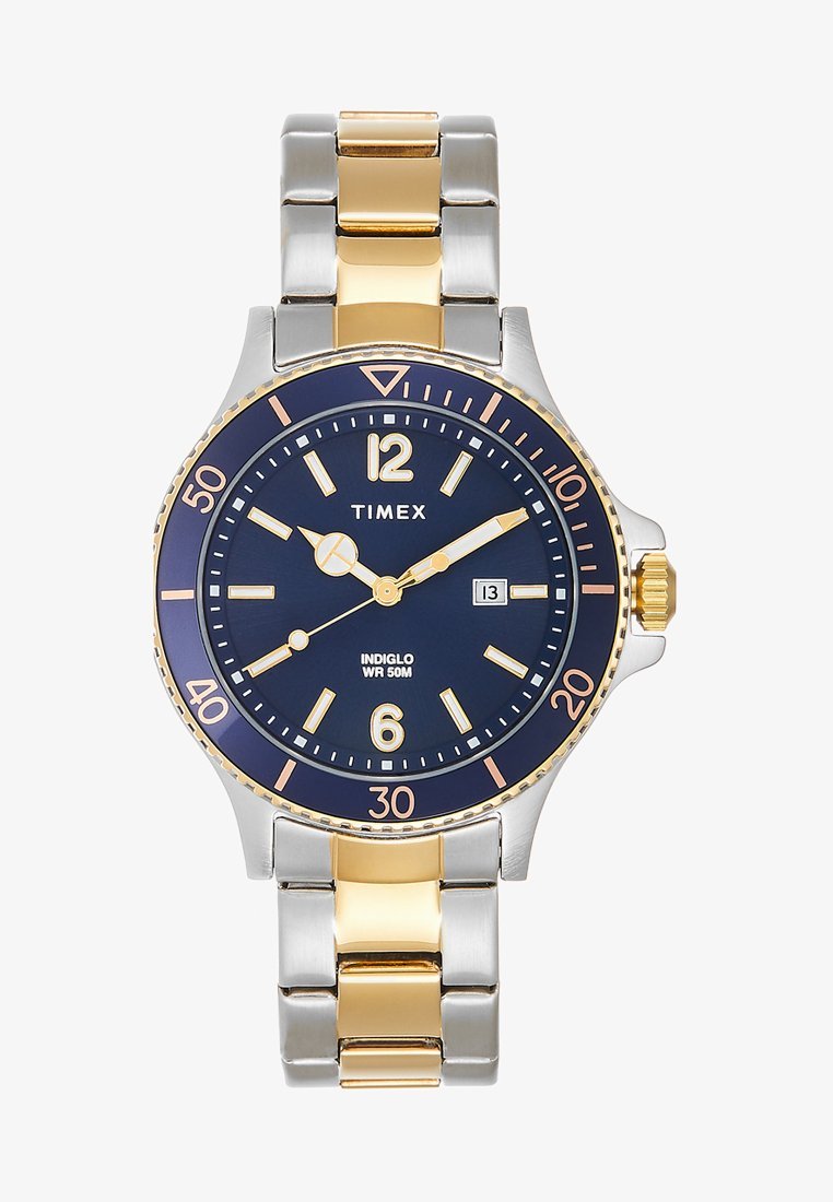 Timex HARBORSIDE 42 mm Armband - Uhr - silberfarben/goldfarben/blau