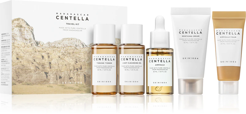 Kit de viagem SKIN1004 Madagascar Centella para pele sensível e propensa a irritações