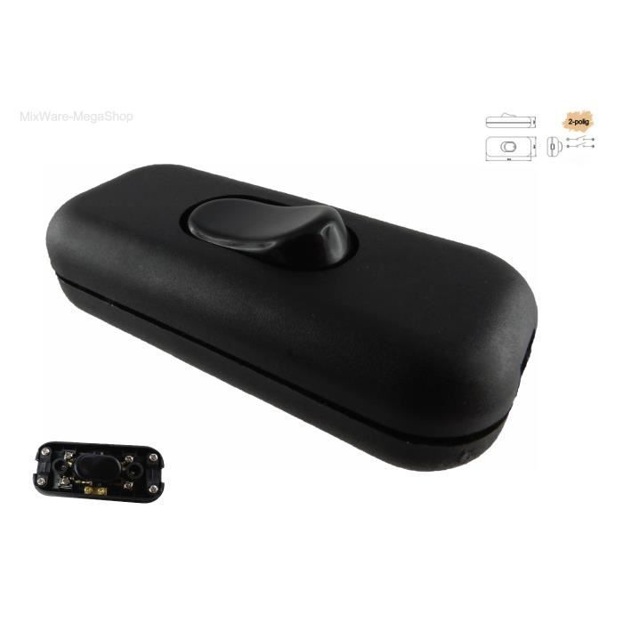 Interruptor intermedio - Doble polo real - 6 A - 250 V - Compatible con LED de bajo voltaje - Cableado