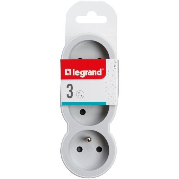 LEGRAND Triplite FB 3x2P+T standaard frontaansluitingen - Wit en grijs