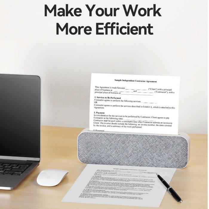 Papel térmico A4 para impresora - OMABETA - 2 rollos - Blanco - Tecnología de impresión térmica