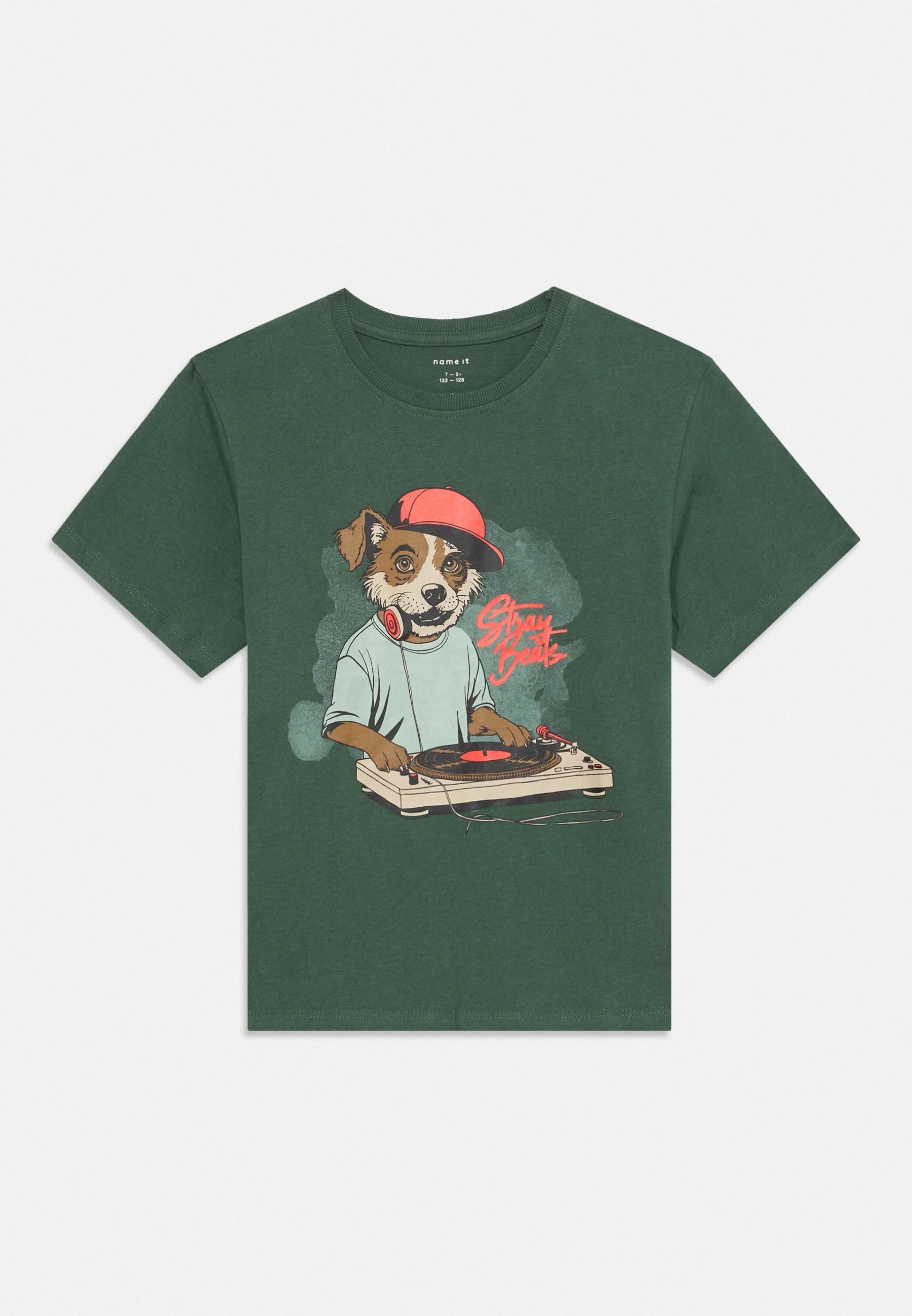 Denominala NKMNOVA REG - T-shirt stampata - verde scuro
