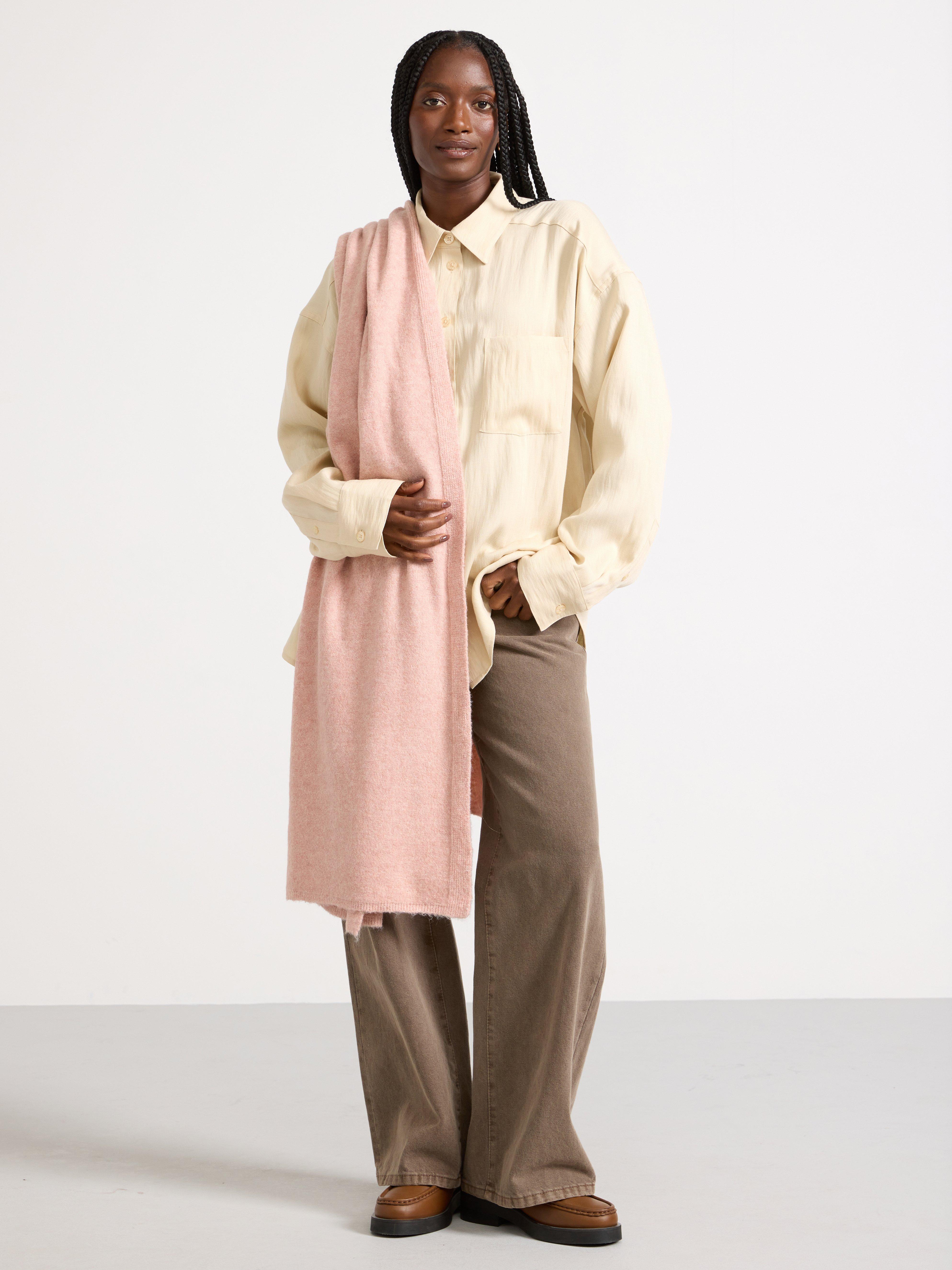 Camisa de manga larga color beige claro