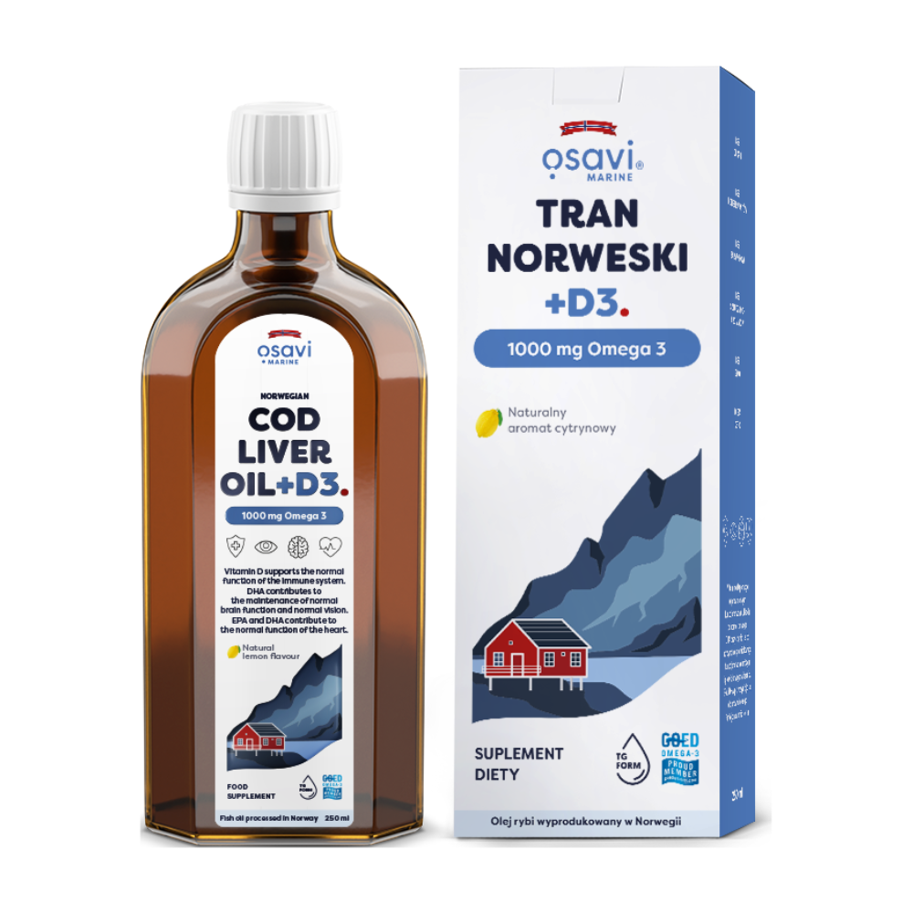 Osavi norjalainen kalanmaksaöljy 1000 mg Omega 3