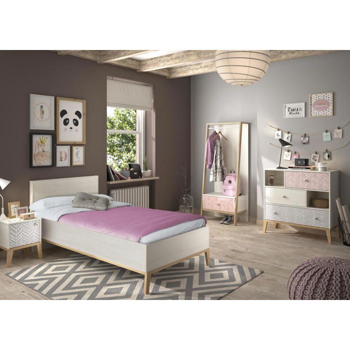 Cama infantil 90x190 - Charme - ALIKA - Blanca - GAMI