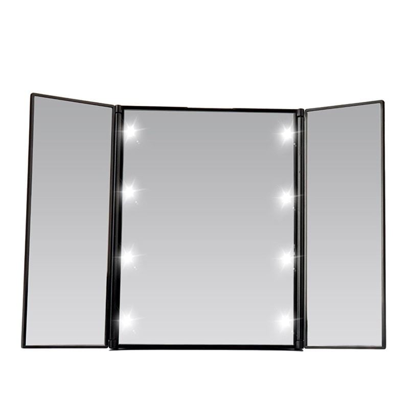 UNIQ UNIQ Miroir de courtoisie à trois volets Vanity avec lumière LED
