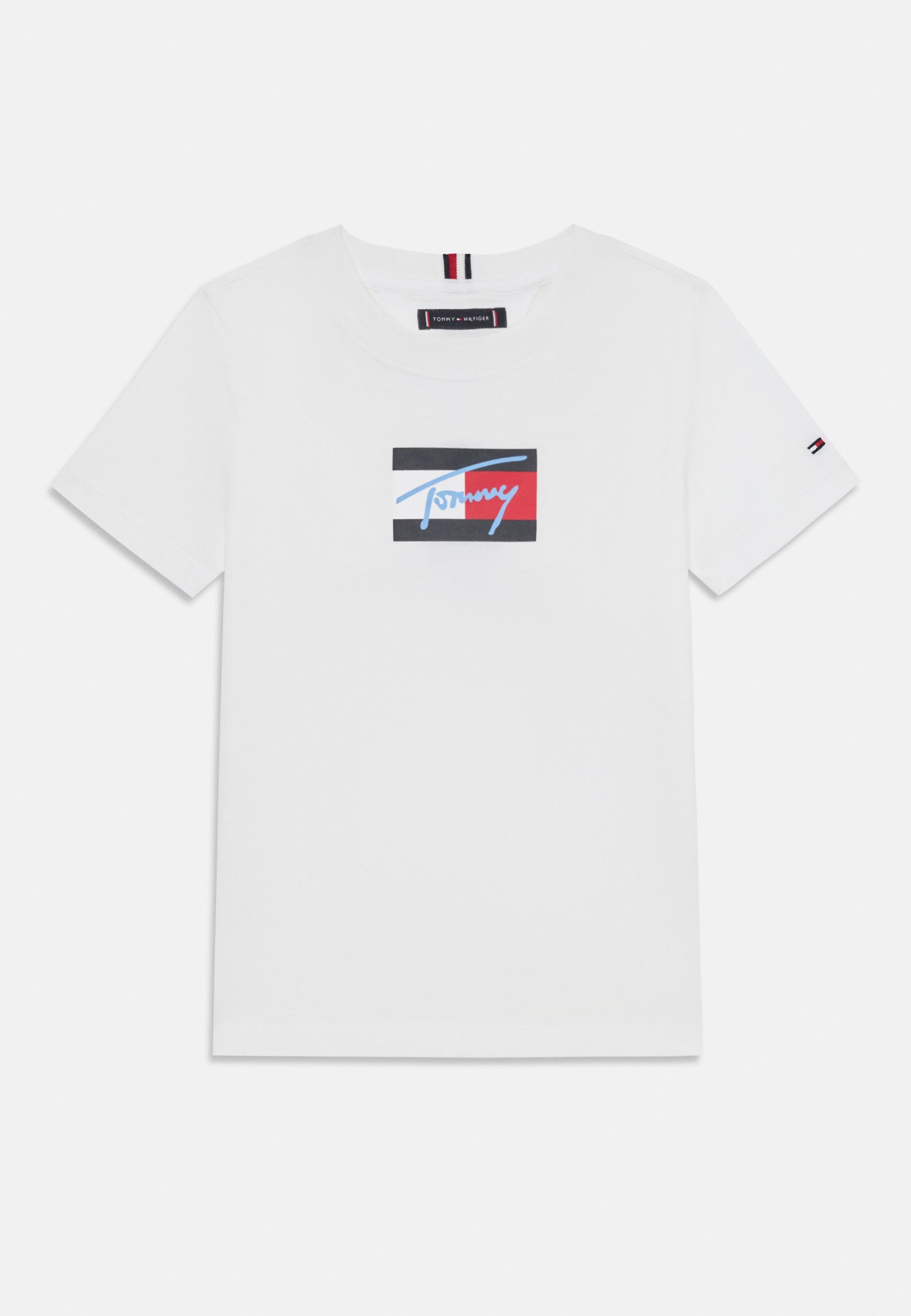 Tommy Hilfiger SCRIPT FLAG UNISEX - T-shirt met print - wit