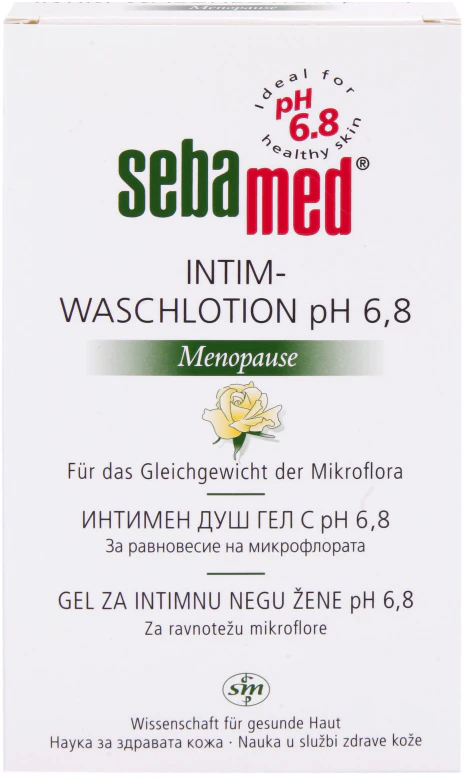 Sebamed umývacia emulzia pre intímnu hygienu počas menopauzy pH 6,8