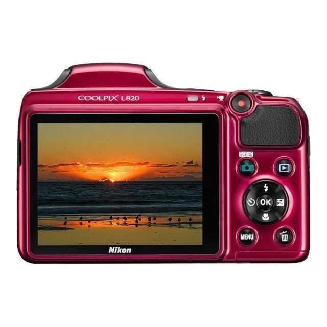 NIKON L820 Bridge Red - CMOS 16MP 30x Zoom