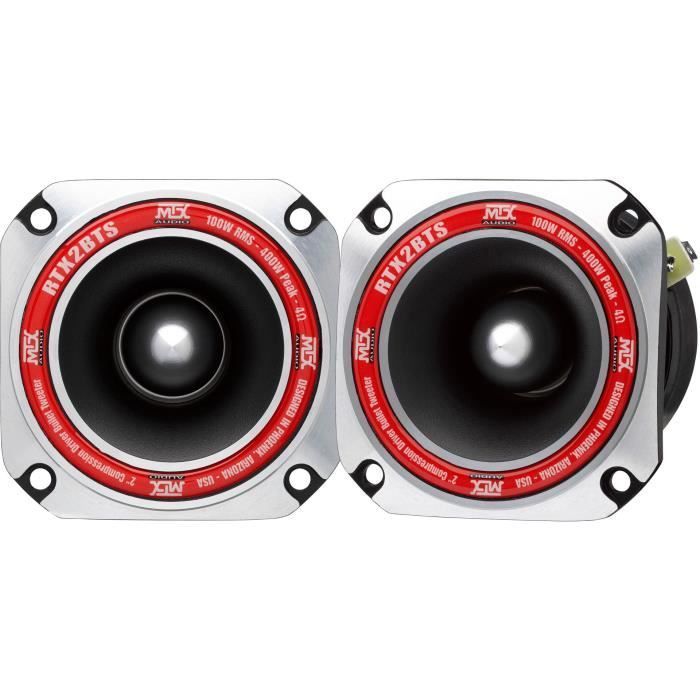 MTX AUDIO - Tweeter de alta eficiencia MTX RTX2BTs - Ø8cm - Bobina de voz de 25mm - 100W RMS - 400W - Pico 4Ω 102.0dB/2V/1m - Se vende por unidad