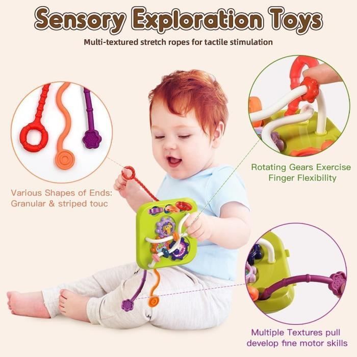 Baby Toy - Montessori - 7-in-1 Activity Cube - Development - Fine Motor Skills - Children's Gift