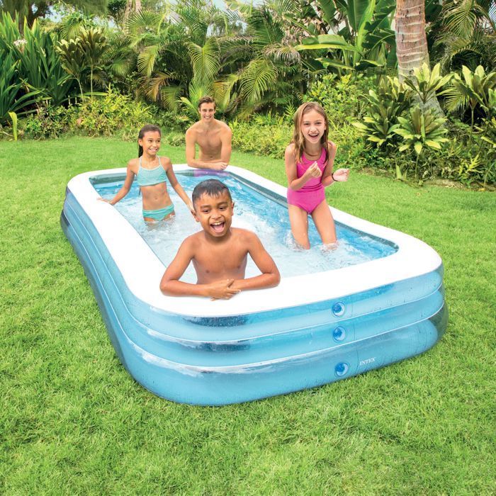 Piscina rettangolare Intex effetto satinato - 1020 litri - Età 6+ - 305 x 183 x 56 cm