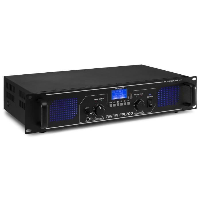 Sistema de som para DJ - FENTON - MAX28 - Amplificador Bluetooth de 1600W - Dois woofers de 8 polegadas - Controle remoto incluído